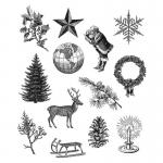 Stampers Anonymous/Tim Holtz Unmounted Rubber Stamps - [CMS441] Holiday Things