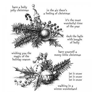 Stampers Anonymous/Tim Holtz Unmounted Rubber Stamps - [CMS444] Cozy Christmas