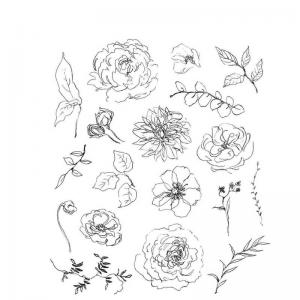 Stampers Anonymous/Tim Holtz Unmounted Rubber Stamps - [CMS445] Floral Elements