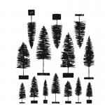 Stampers Anonymous/Tim Holtz Unmounted Rubber Stamps - [CMS455] Bottlebrush Trees