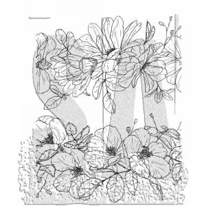 Stampers Anonymous/Tim Holtz Unmounted Rubber Stamps - [CMS461] Floral Trims