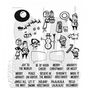 Stampers Anonymous/Tim Holtz Unmounted Rubber Stamps - [CMS473] Christmas Cartoons