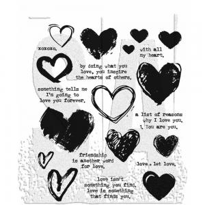 Stampers Anonymous/Tim Holtz Unmounted Rubber Stamps - [CMS477] Love Notes