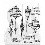 Stampers Anonymous/Tim Holtz Unmounted Rubber Stamps - [CMS479] Abstract Florals