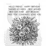 Stampers Anonymous/Tim Holtz Unmounted Rubber Stamps - [CMS485] Floristry, With Acrylic Grid Block