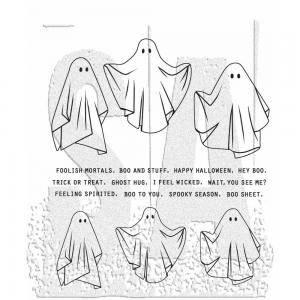 Stampers Anonymous/Tim Holtz Unmounted Rubber Stamps - [CMS492] Spooky Spirits