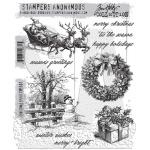 Stampers Anonymous/Tim Holtz Unmounted Rubber Stamps - [CMS501] Christmas Spirit