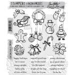 Stampers Anonymous/Tim Holtz Unmounted Rubber Stamps - [CMS505] Christmas Doodles