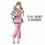 Stamping Bella Cling Stamp - Curvy Girl Vet [EB1048]