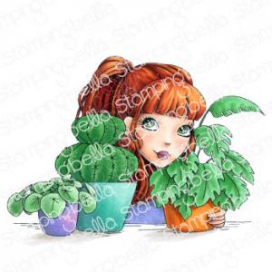 Stamping Bella Cling Stamp - Mochi Girls - Plant Girl [EB898]