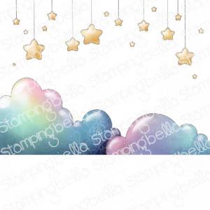 Stamping Bella Cling Stamp - Stars And Clouds Backdrop [EB1067]