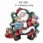 Stamping Bella Cling Stamp - Tiny Townies On Santa's Lap [EB1073] - ON SALE!