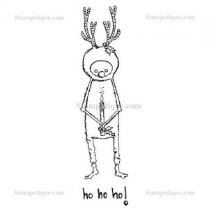 Stampotique Originals - [14015] Holly Wally (with words on the side)