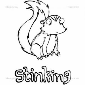 Stampotique Originals - [4050] Skunk With Words On The Side
