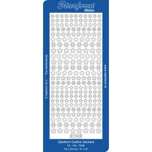 Starform Deco Stickers - Tiny Flowers Silver / Silver [7048S]