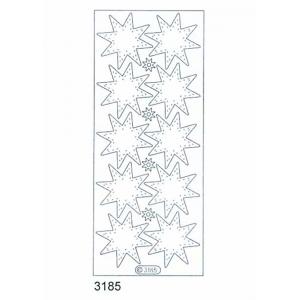 Starform Deco Stickers - Transparent Stars Transparent Glitter Gold [3185TGG]