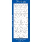 Starform Deco Stickers - White Velvet Stars Velvet White [7104W]