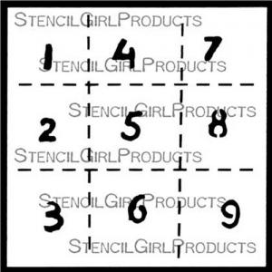 StencilGirl Mini Stencil - Math Grid [M216]