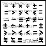 StencilGirl Small Stencil - Math Symbols [S635]