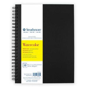 Strathmore 300 Series Watercolor Art Book - Hardcover, Spiral Bound 8 1/2" x 11" [P360-851]