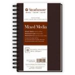 Strathmore 400 Series Mixed Media Art Book - Hardcover, Spiral Bound 5 1/2" x 8 1/2" [P462-558]