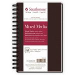 Strathmore 500 Series Mixed Media Art Book - Hardcover, Spiral Bound 5 1/2" x 8 1/2" [P566-558]