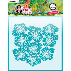 Studio Light Art By Marlene Back To Nature Collection - Stencil - Hibiscus Love [ABM-BTN-MASK86]