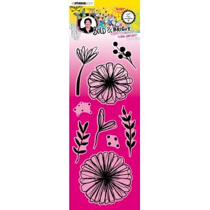 Studio Light Art By Marlene Bold & Bright Collection - Clear Stamp Set - Floral Simplicity [ABM-BB-STAMP122]