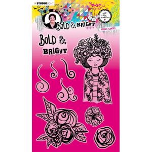 Studio Light Art By Marlene Bold & Bright Collection - Clear Stamp Set - Frida's Flowers [ABM-BB-STAMP127]