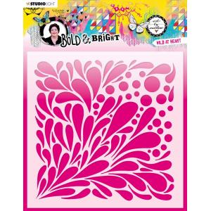 Studio Light Art By Marlene Bold & Bright Collection - Stencil - Wild At Heart [ABM-BB-MASK66]