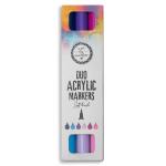 Studio Light Art By Marlene Essentials - Duo Acrylic Markers, Soft Brush - Purples [ABM-ES-MARK29]