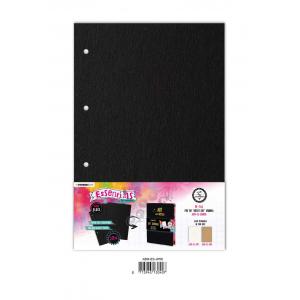 Studio Light Art By Marlene Essentials - Ringbound Art Journal Pages - Artist Size Black [ABM-ES-JP08]