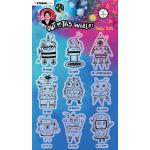 Studio Light Art By Marlene - Out Of This World Collection - Clear Stamp Set - Baby Bots [ABM-OOTW-STAMP74]