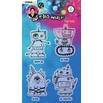 Studio Light Art By Marlene - Out Of This World Collection - Clear Stamp Set - Big Bots [ABM-OOTW-STAMP73]