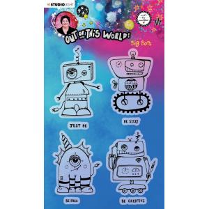 Studio Light Art By Marlene - Out Of This World Collection - Clear Stamp Set - Big Bots [ABM-OOTW-STAMP73]