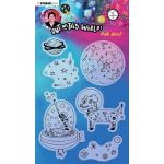 Studio Light Art By Marlene - Out Of This World Collection - Clear Stamp Set - Walk About [ABM-OOTW-STAMP69]