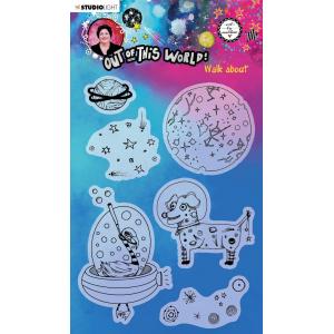 Studio Light Art By Marlene - Out Of This World Collection - Clear Stamp Set - Walk About [ABM-OOTW-STAMP69]