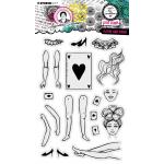 Studio Light Art By Marlene Signature Collection - Clear Stamp Set - Playing Card Women [ABM-SI-STAMP650]