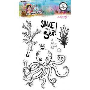 Studio Light Art By Marlene So-Fish-Ticated Collection - Clear Stamp Set - Octopussy [ABM-SFT-STAMP09]