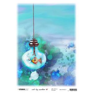 Studio Light Art By Marlene So-Fish-Ticated Collection - Rice Paper - In My Bubble [ABM-SFT-RICE15]