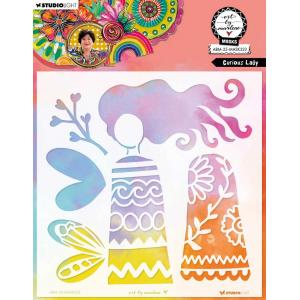 Studio Light Art By Marlene - Stencil - Curious Lady [ABM-25-MASK323]