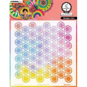 Studio Light Art By Marlene - Stencil - Hexagon Stars [ABM-25-MASK328]
