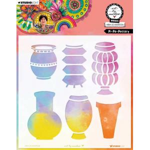 Studio Light Art By Marlene - Stencil - Pi-Pa-Pottery [ABM-25-MASK324]