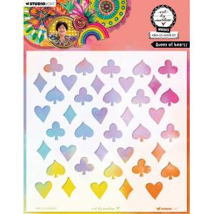 Studio Light Art By Marlene - Stencil - Queen Of Hearts [ABM-25-MASK321]