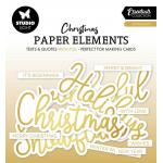 Studio Light Christmas Essentials - Paper Elements - Sentiments, Gold [SL-ES-PE13] - ON SALE!
