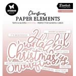 Studio Light Christmas Essentials - Paper Elements - Sentiments, Rose Gold [SL-ES-PE14]