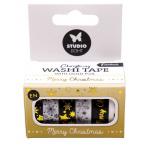 Studio Light Christmas Essentials - Washi Tape - Black, White & Gold [SL-ES-WASH22]