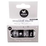 Studio Light Christmas Essentials - Washi Tape - Black, White & Silver [SL-ES-WASH23]