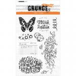 Studio Light Grunge Collection 5 Clear Stamp Set - Elements, Butterfly [SL-GR-STAMP207]