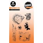 Studio Light Grunge Collection Clear Stamp Set - Flowers & Butterflies [SL-GR-STAMP397]